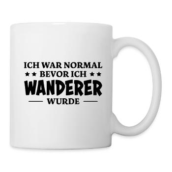 Wanderer Spruch Outdoor Lustiges Wandern Geschenk - Tasse - Weiß - Rechts