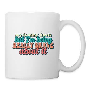 Tummy Ache Survivor My Tummy Hurts Funny Food - Tasse - Weiß - Rechts
