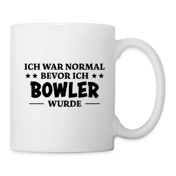 Bowling Spruch Bowlingspieler Fun Bowler Geschenk - Tasse - Weiß - Rechts