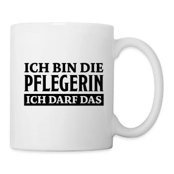 Pflegerin Spruch Pflegekraft Pflegerin Geschenk - Tasse - Weiß - Rechts