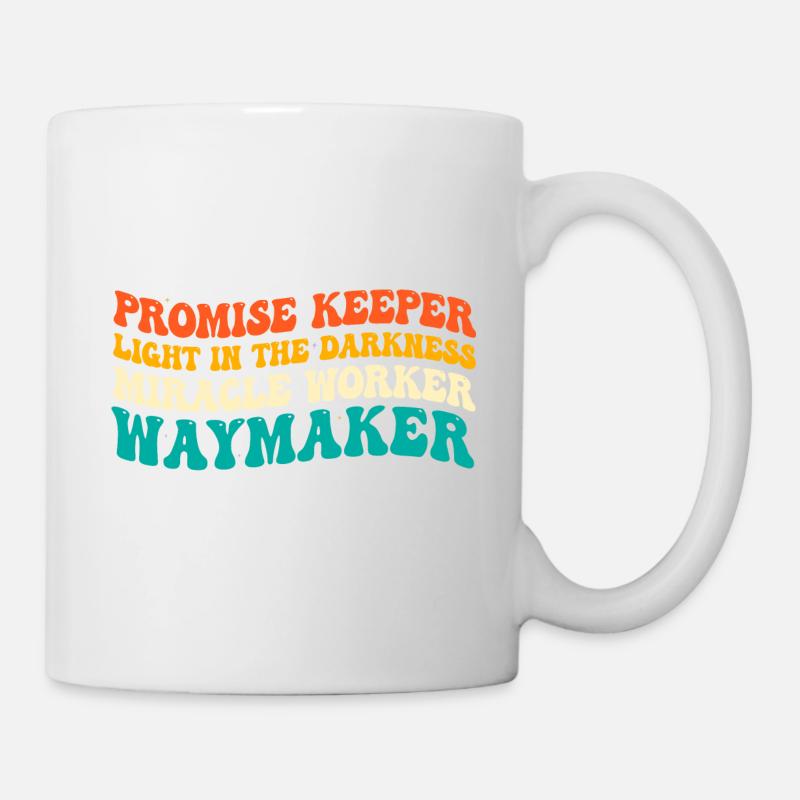 Promise Keeper Miracle Worker Waymaker Vintage - Tasse - Weiß