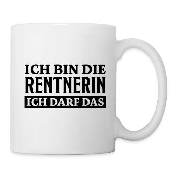 Rentnerin Spruch Ruhestand Oma Rentnerin Geschenk - Tasse - Weiß - Rechts