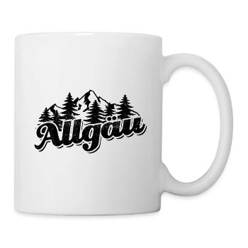 Allgäu - Wald und Berge Wandern Erholung - Tasse - Weiß - Rechts
