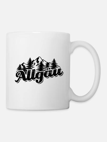 Allgäu - Wald und Berge Wandern Erholung - Tasse - Weiß