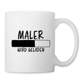 Maler Spruch Lackierer Lustiges Maler Geschenk - Tasse - Weiß - Rechts
