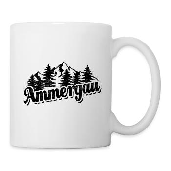 Ammergau - Wald und Berge Wandern Erholung - Tasse - Weiß - Rechts