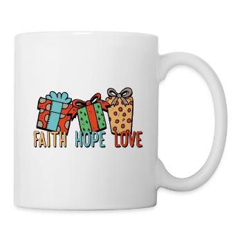 Religious Family Christmas Matching Costume Faith - Mug - white - Right