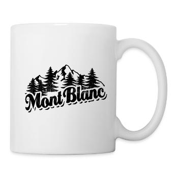 Mont Blanc - Wald und Berge Wandern Erholung - Tasse - Weiß - Rechts