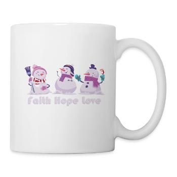 Faith Hope Love Religious Family Christmas - Mug - white - Right