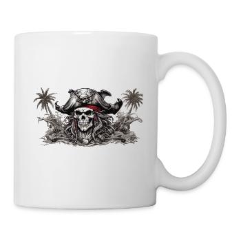 Pirate Jolly Roger Pirate drapeau Skull Pirates - Mug blanc - blanc - Droite