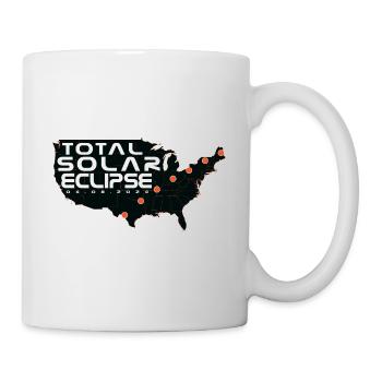 Path of Totality Lover Total Solar Eclipse Map - Tasse - Weiß - Rechts