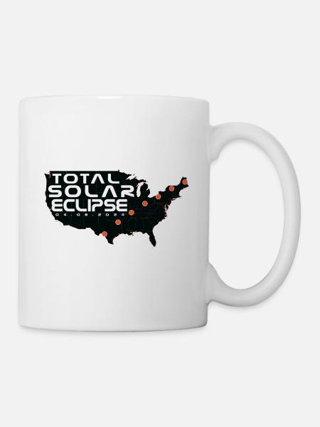 Path of Totality Lover Total Solar Eclipse Map - Tasse - Weiß