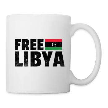 Libye libre : Soutenez la liberté libyenne - Mug blanc - blanc - Droite