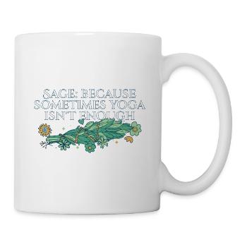 Say Because Sometimes Yoga Isn't Enough Smudge - Mug - white - Right