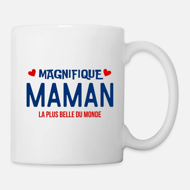 la plus belle du monde cadeau maman - Mug blanc - blanc
