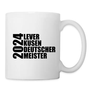 Leverkusen - Deutscher Meister 2024 - Tasse - Weiß - Rechts