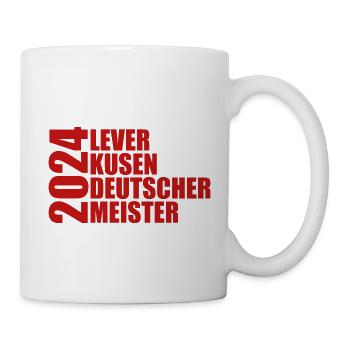 Leverkusen - Deutscher Meister 2024 - Tasse - Weiß - Rechts