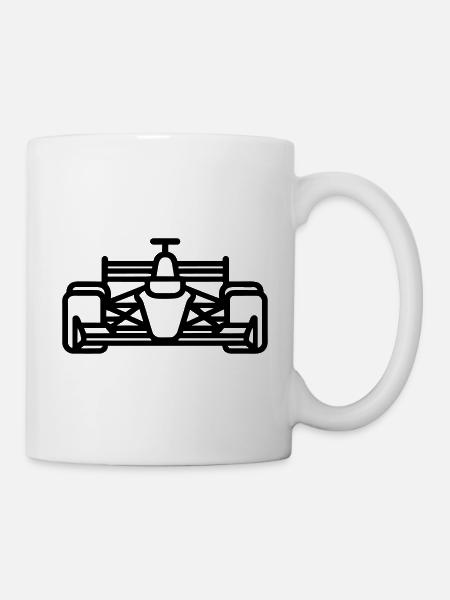 Rennwagen - Tasse - Weiß