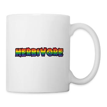 Herbivore Regenbogen Vegan - Tasse - Weiß - Rechts