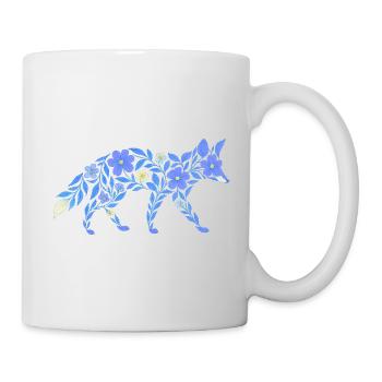 Nordic Floral - Heller Blaufuchs - Tasse - Weiß - Rechts