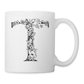 Buchstabe T - Tasse - Weiß - Rechts