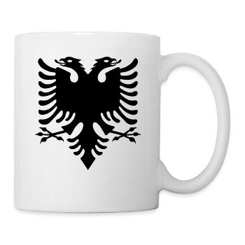 schwarzer albanischer doppelkopfadler Eagle - Tasse - Weiß - Rechts