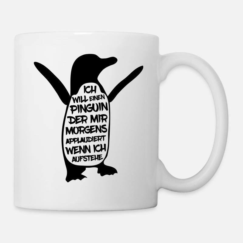 Pinguin der applaudiert - Tasse - Weiß