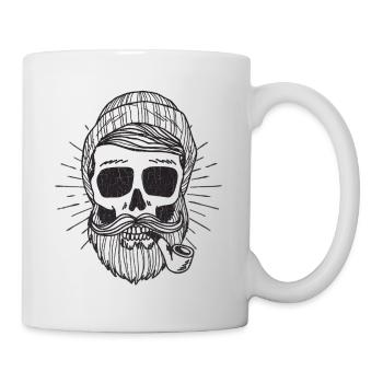 Totenkopf Skull Seemann Geschenk - Tasse - Weiß - Rechts