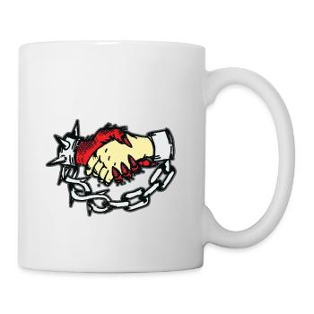 DOWN WITH MY DEMONS Cadeau de motard tatoué - Mug blanc - blanc - Droite