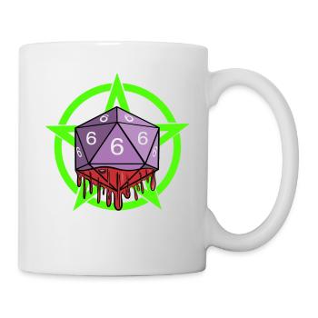 Dice RPG Game Role Playing 666 avec Pentagram - Mug blanc - blanc - Droite