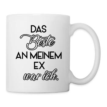 Das Beste an meinem Ex war ich - Tasse - Weiß - Rechts