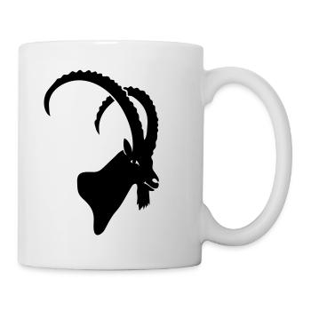 ibex capricorn alpine the alps bavaria mountains - Mug - white - Right
