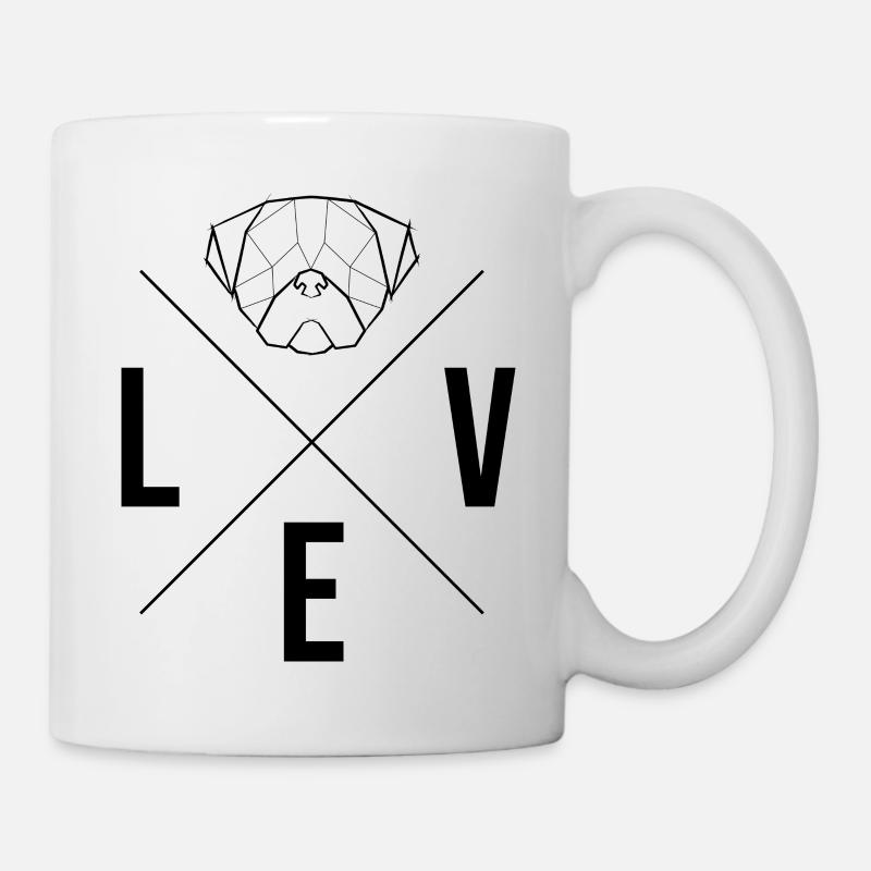 L.O.V.E Pug's Pug - black - Mug - white