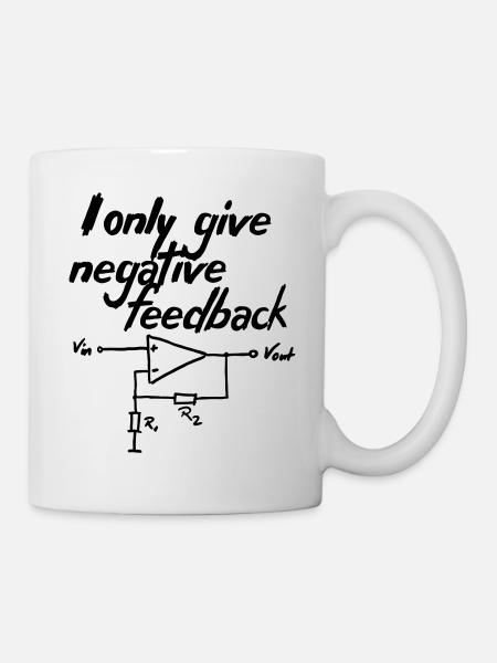 Je donne seulement la rétroaction négative V2 - Mug blanc - blanc