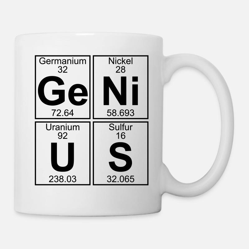 Ge-Ni-U-S (genius) - BIG - Tasse - Weiß