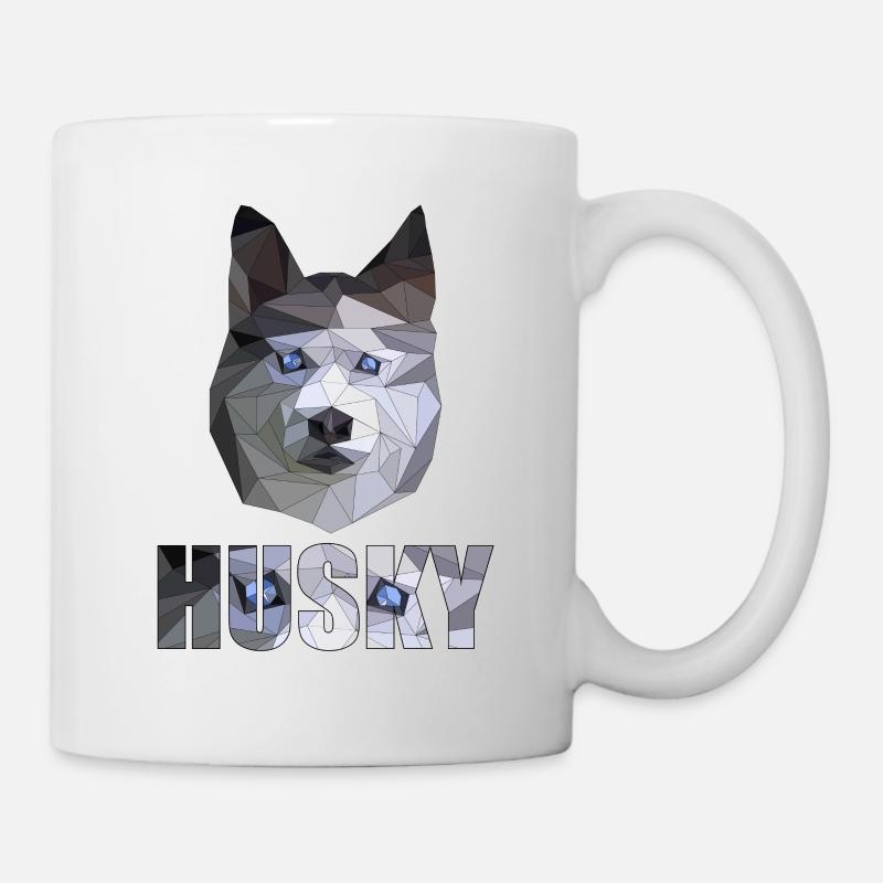 Husky Polygon - Tasse - Weiß