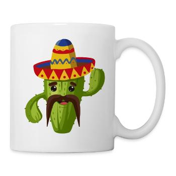 Mexikanischer Kaktus - Tasse - Weiß - Rechts