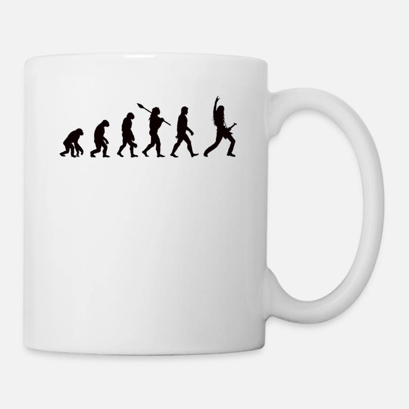 Evolution Gitarrist Heavy Metal Hard Rock - Tasse - Weiß