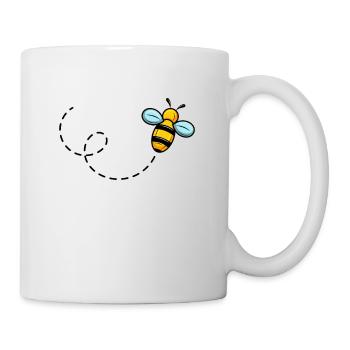 Fliegende Biene - Tasse - Weiß - Rechts