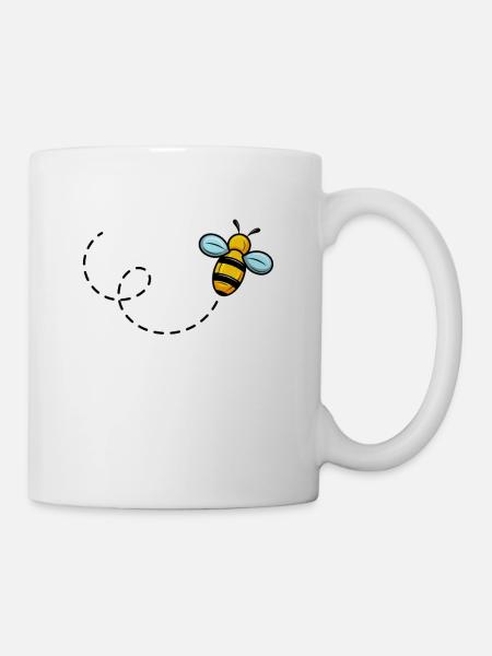 Fliegende Biene - Tasse - Weiß
