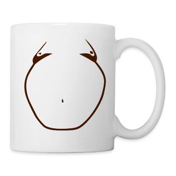 dicker Mann Bauch - Tasse - Weiß - Rechts