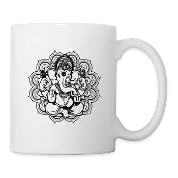 Ganesha Mandala - Tasse - Weiß - Rechts