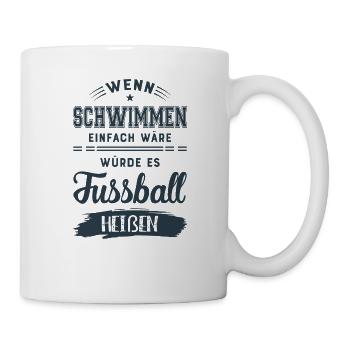 Schwimmen – Shirt Badehose baden Freibad Geschenk - Tasse - Weiß - Rechts