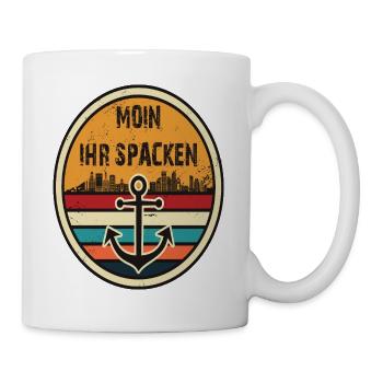 Moin ihr Spacken - Tasse - Weiß - Rechts