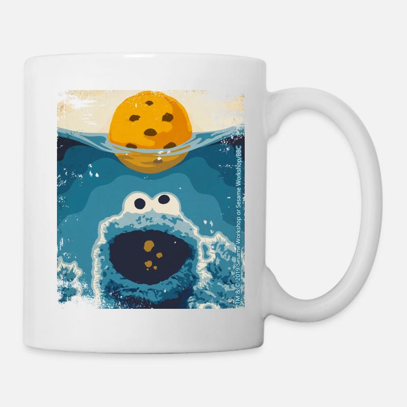 5 Rue Sésame Les dents de la mer mug - Mug blanc - blanc