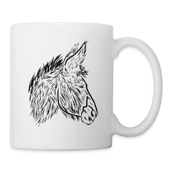 Esel - Tasse - Weiß - Rechts