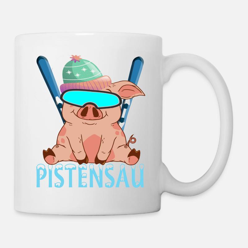 Pistensau - Tasse - Weiß