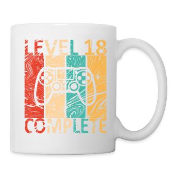 Level 18 completed 18th Birthday Gamer Gift - Mug - white - Right
