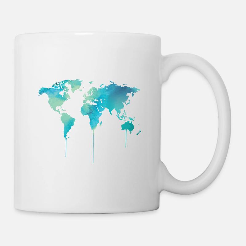 Carte du monde - Mug blanc - blanc