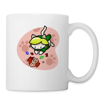 Cat Hero Video Game Ruby With Background Link - Mug - white - Right